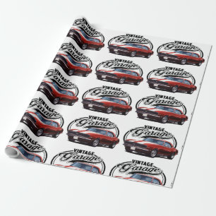 Vintage Camaro Garage Wrapping Paper
