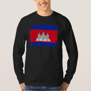 Vintage Cambodia Flag Cambodian Independence Day T-Shirt