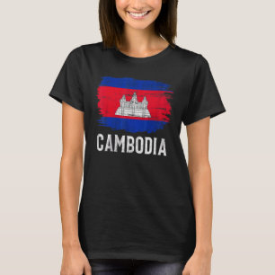 Vintage Cambodia Flag For Cambodian   T-Shirt
