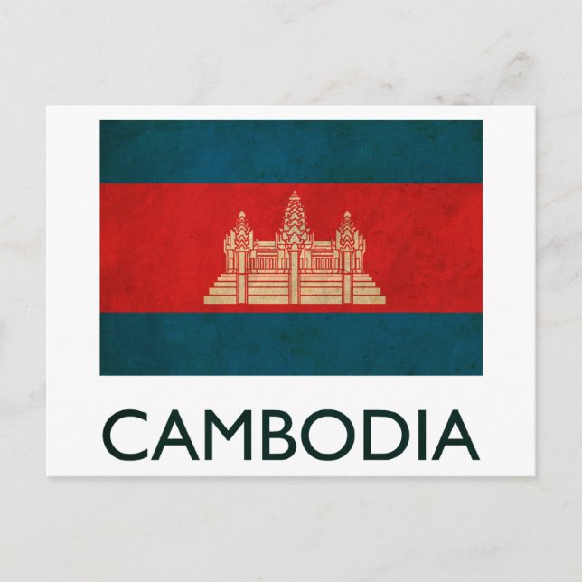 Vintage Cambodia Postcard (Front)