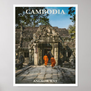 Vintage Cambodia poster