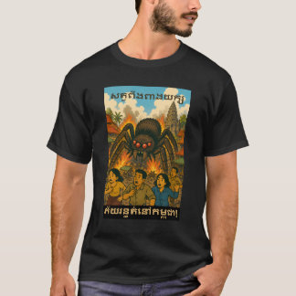 Vintage Cambodia Spider Retro Monster Art T-Shirt