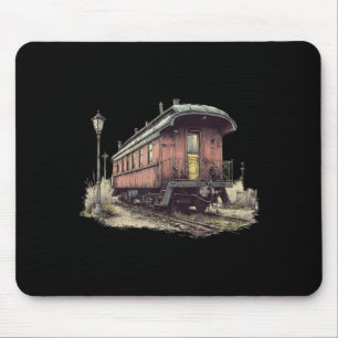 Vintage Camboose Graphic Look for Adults and Kids Mouse Pad