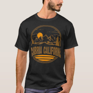 Vintage Cambria California Mountain Hiking Souveni T-Shirt