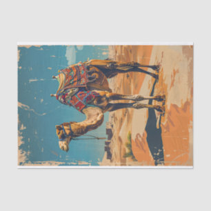Vintage Camel Retro Desert Decoupage Tissue Paper