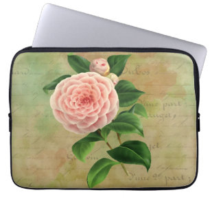 Vintage Camellia French Botanical Laptop Sleeve