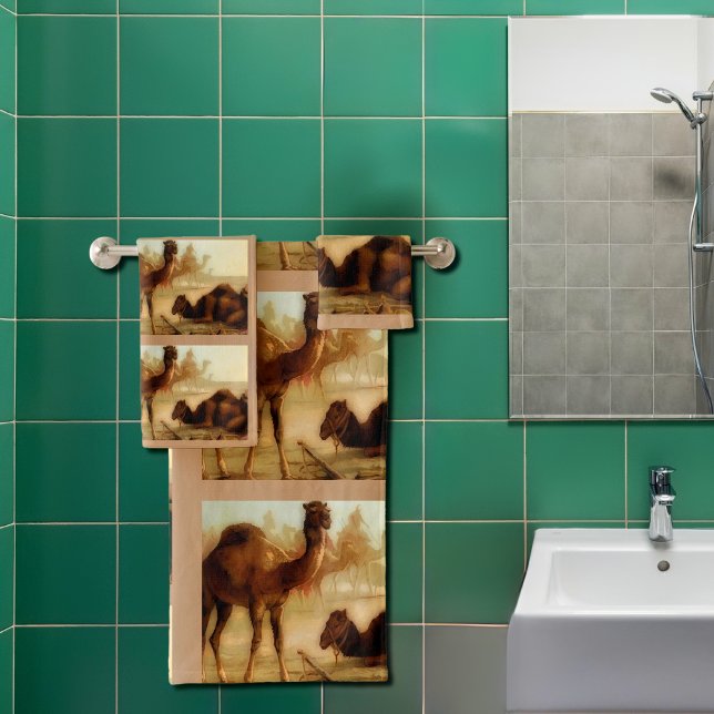 Vintage camels bath towel set (Creator Uploaded)
