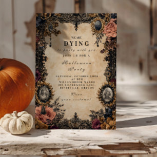Vintage Cameo Gothic Halloween Invitation