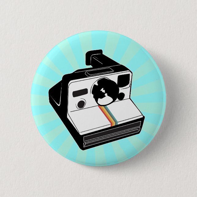 Vintage Camera 6 Cm Round Badge (Front)