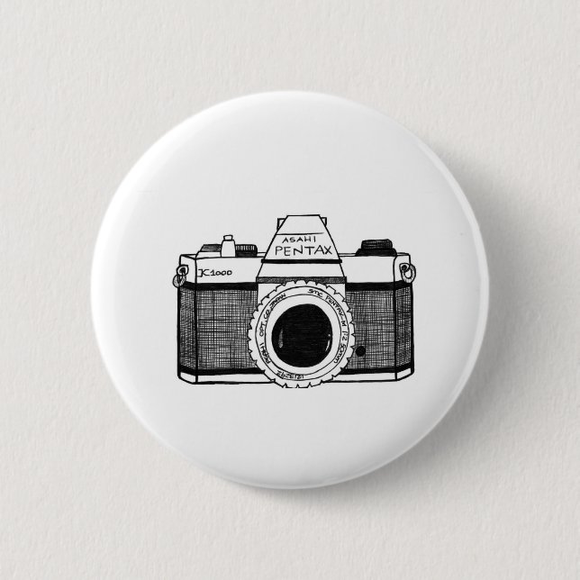 Vintage Camera 6 Cm Round Badge (Front)