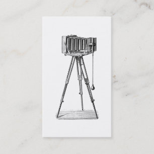 Vintage Camera - Antique Cameras Photography Black Business Card