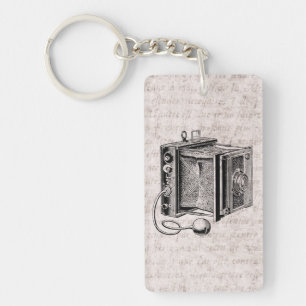 Vintage Camera - Antique Cameras Photography Key Ring