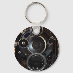 Vintage camera antique photography key ring