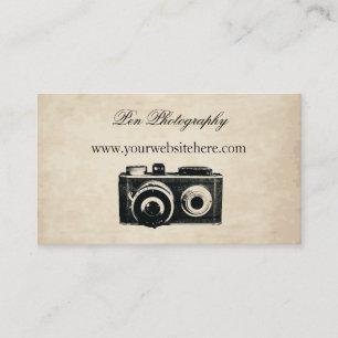 Vintage Camera Business Card
