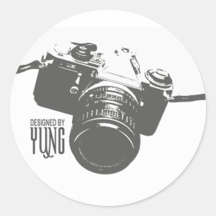 Vintage Camera Classic Round Sticker