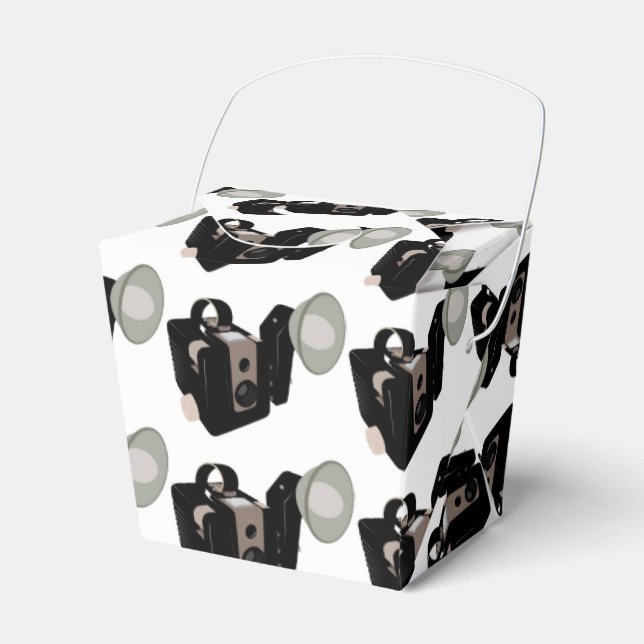 Vintage Camera drawing Favour Box (Front Side)