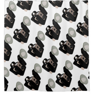Vintage Camera drawing Shower Curtain
