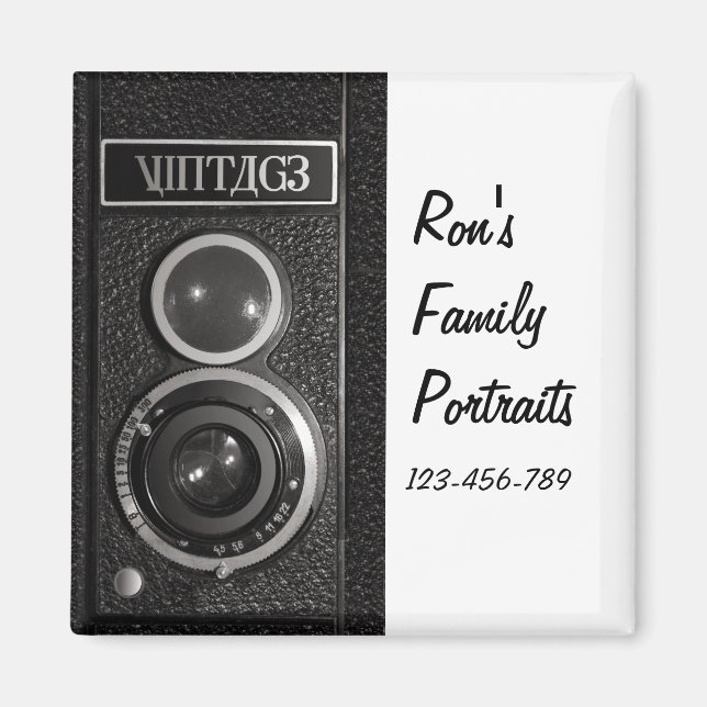 Vintage Camera Effect Magnet (Front)