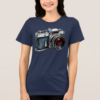 Vintage Camera Graphic T-Shirt – Retro Photography Tri-Blend Shirt