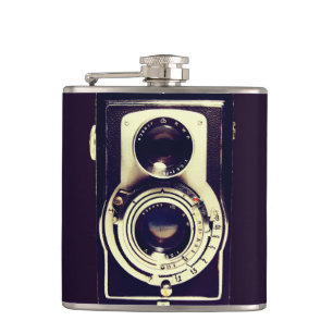 Vintage Camera Hip Flask