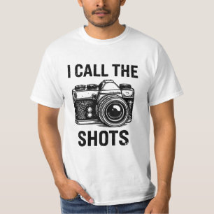 Vintage Camera I Call The Shots Fun Photographer T-Shirt