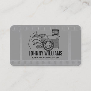 Vintage Camera Illustration Film Business Card