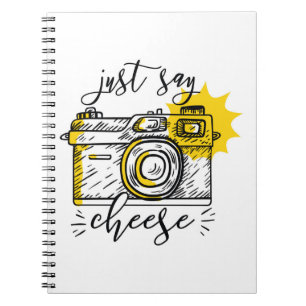 Vintage Camera Just Say Cheese Notebook