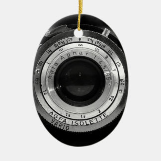Vintage camera lens ceramic tree decoration