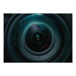 Vintage camera lens photo print