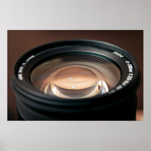 Vintage camera lens poster
