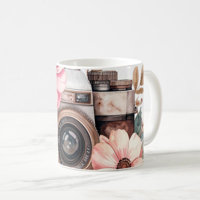 Vintage Camera Mug - Photography Lover Retro Gift (Front Right)