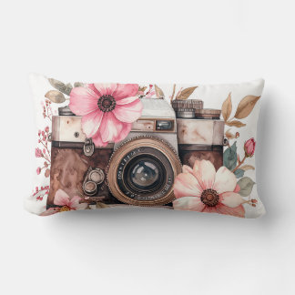 Vintage Camera Mug - Photography Lover Retro Gift Lumbar Cushion