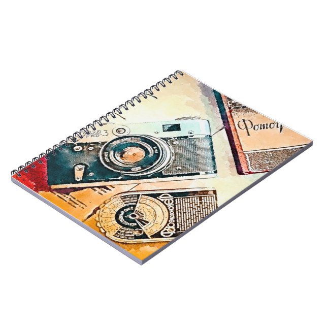 Vintage Camera Notebook (Left Side)