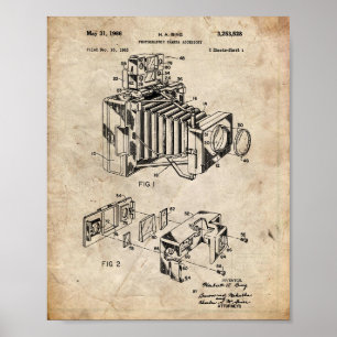 Vintage Camera Patent Poster