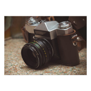 Vintage camera photo print