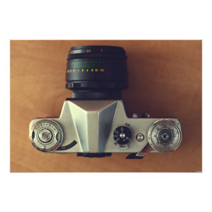 Vintage camera photo print