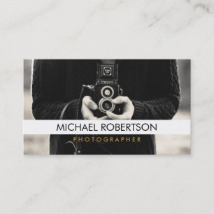 Vintage Camera Photographer Business Card