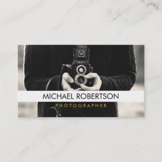 Vintage Camera Photographer Business Card