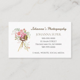 Vintage Camera Photography Business Card