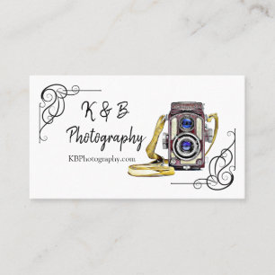 Vintage Camera Photography Business Card