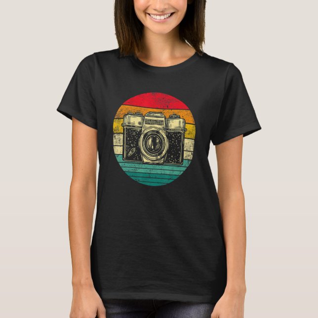 Vintage Camera Photography  Retro Photographer Gra T-Shirt (Front)