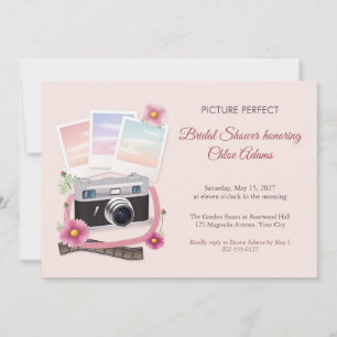 Vintage Camera Picture Perfect Bridal Shower Invitation