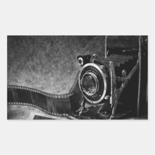 Vintage Camera Rectangular Sticker