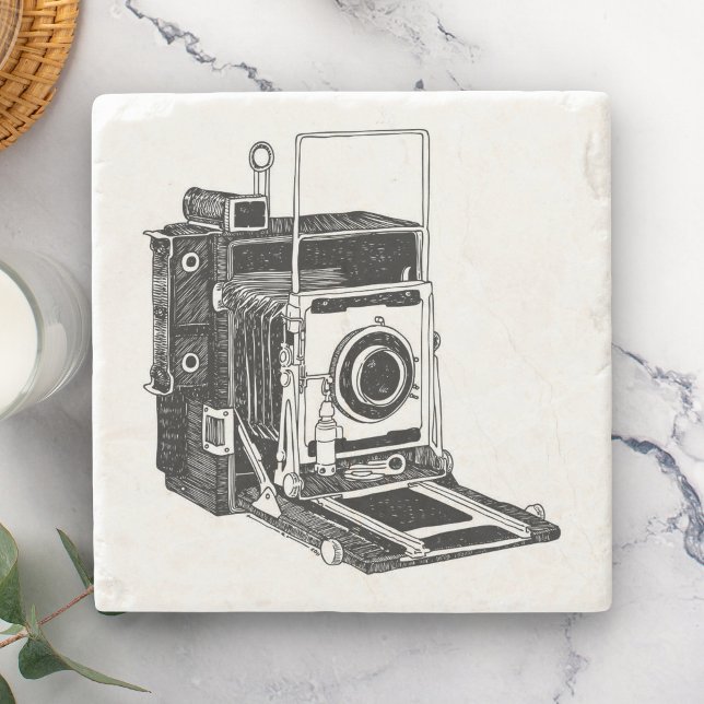 Vintage Camera Stone Coaster (Creator Uploaded)