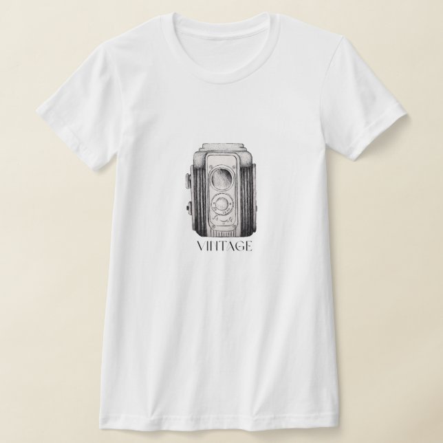 Vintage Camera T-Shirt (Laydown)