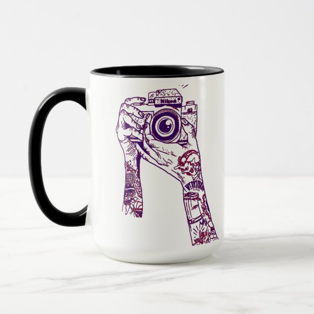 Vintage Camera & Tattoos Mug (Left)