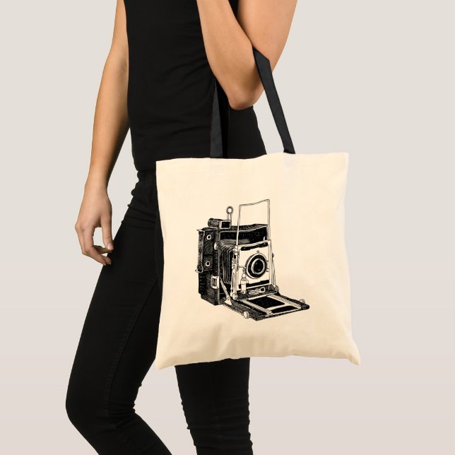 Vintage Camera Tote Bag (Front (Product))