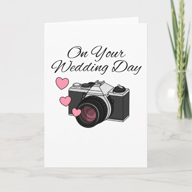Vintage Camera Wedding Card Photographer (Front)