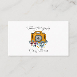 Vintage Camera Wedding Photographer Business Card
