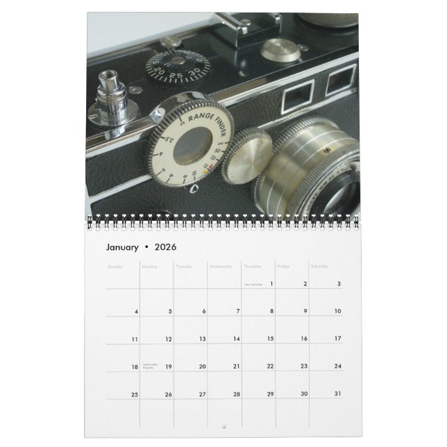 Vintage Cameras Calendar 2014 (Jan 2026)